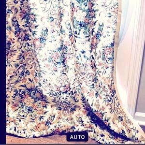 Canvas-like linen floral single panel 92” x 48”